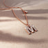 Solid 925 Sterling Silver Initial Crystal Personalised Alphabet Letter Necklace Rose Gold Filled